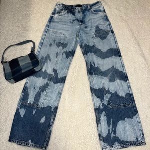 organic cotton blend low rise 'relaxed' jeans